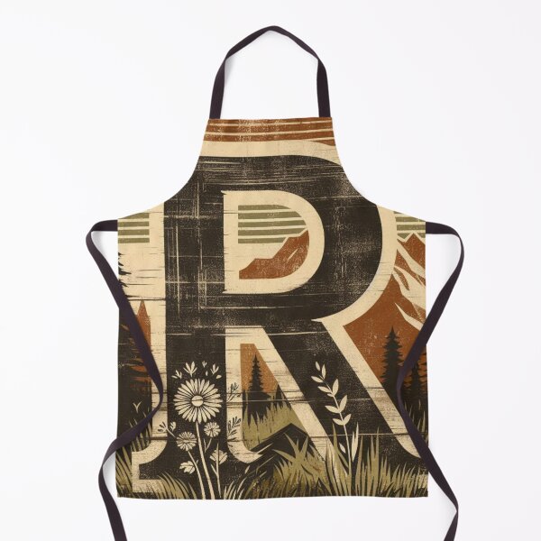Artikelvorschau, Rustikales „R“-Initial – Vintage-Buchstabendesign im 80er-Jahre-Stil für Kleidung, Accessoires und Geschenke | AI Art Monogramm für R-Namen entworfen und verkauft von knalpot-design.