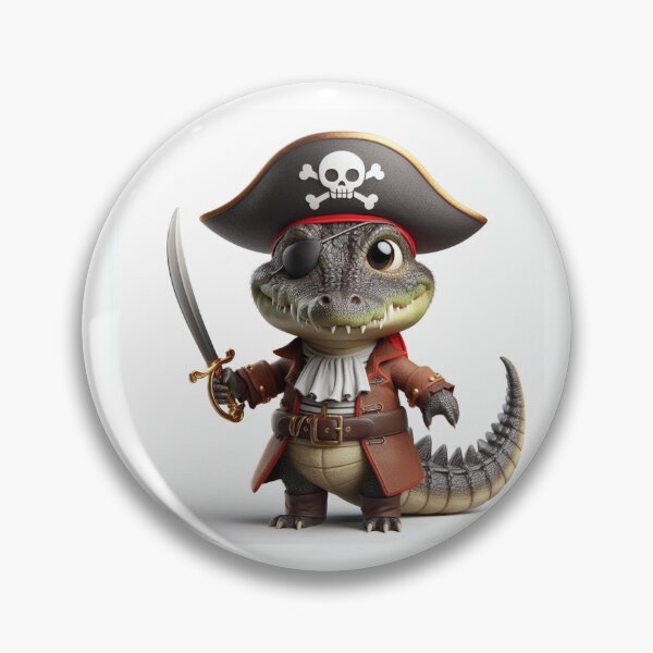 Artikelvorschau, Krokodil als Pirat verkleidet entworfen und verkauft von Pirate Emporium.