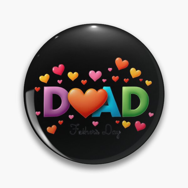 Artikelvorschau, Buntes Herz-DAD-Design – Perfekt für die Liebe zum Vatertag entworfen und verkauft von PrimeColors.