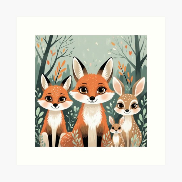 Item preview, Forest Friends Forever designed and sold by Sylvie-and-Nat.