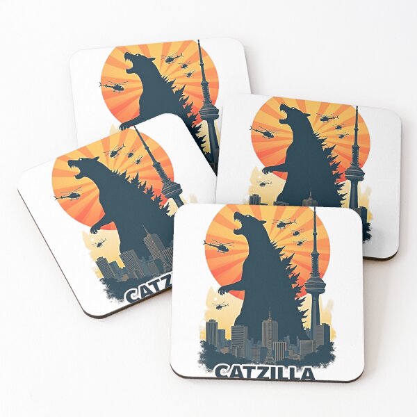 Item preview, Catzilla Cat Japanese Art Funny Cat Gifts For Men Women Kid T-Shirt designed and sold by Abd00essamad.