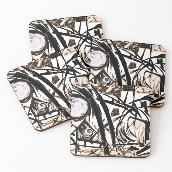 Item preview, Urban Labyrinth – Chaotic Monochrome Abstract with Geometric Tension designed and sold by Victor Shadehorn.
