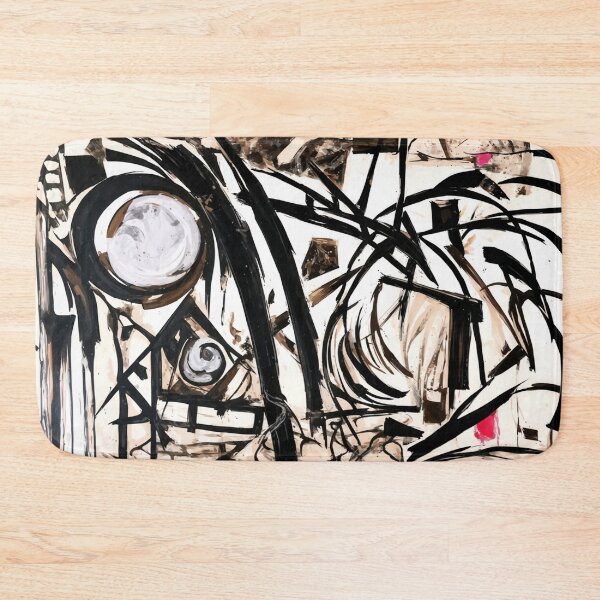 Item preview, Urban Labyrinth – Chaotic Monochrome Abstract with Geometric Tension designed and sold by Victor Shadehorn.