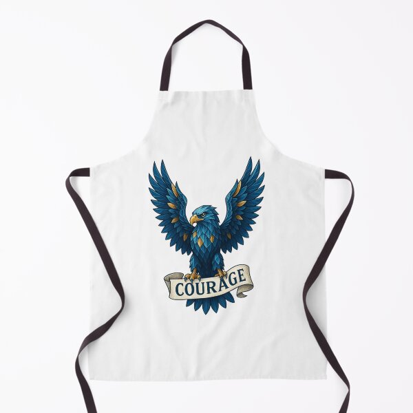 Item preview, Majestic Crystal Eagle in Flight Holding 'COURAGE' Banner – Powerful Geometric Black Artwork designed and sold by CosmicSplendor.