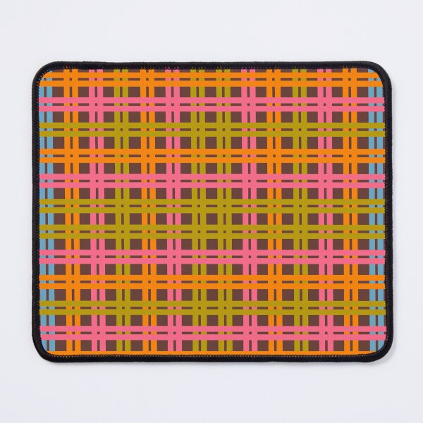 Item preview, Eclectic and Colorful Woven Stripes Retro Contemporary Pattern in Brown Lime Pink Orange Blue designed and sold by kierkegaard.