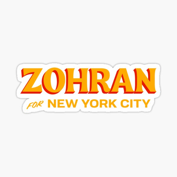 Vista previa del artículo con la obra «Zohran para la ciudad de Nueva York», diseñado y vendido por Wick Designs.