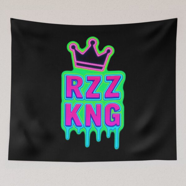 Item preview, RZZ KNG – Neon Drip Style Rizz King Graphic with Crown designed and sold by Victor Shadehorn.