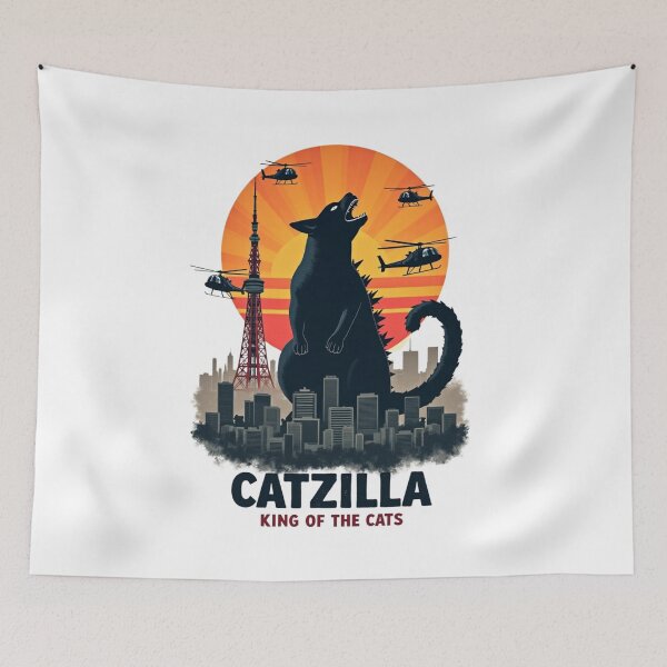 Item preview, Catzilla Cat  Art Funny Cat Gifts For Men Women Kid designed and sold by Abd00essamad.