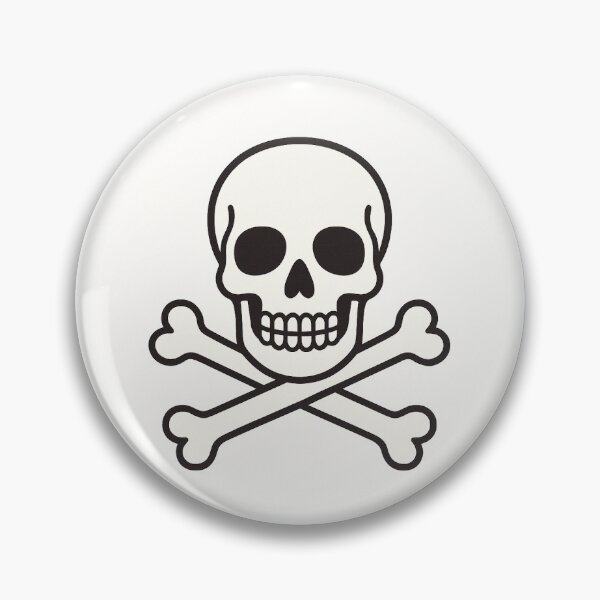 Artikelvorschau, Einfacher Piraten-Totenkopf mit gekreuzten Knochen entworfen und verkauft von Pirate Emporium.
