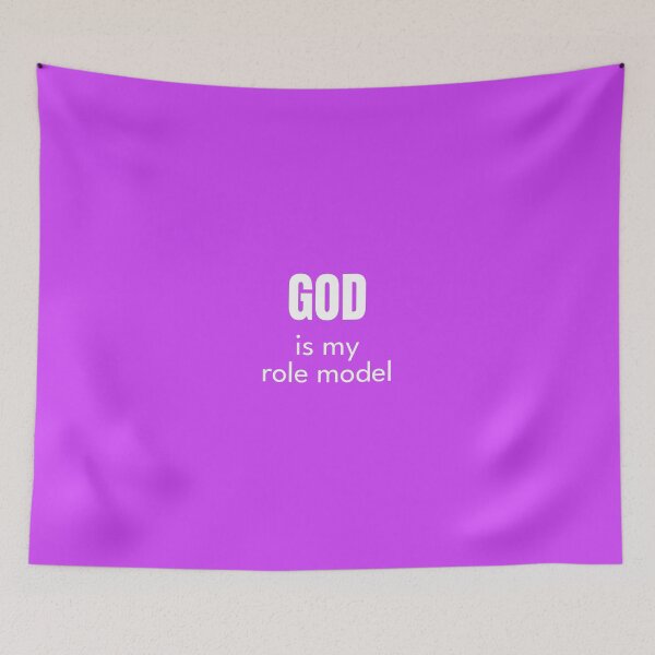 Item preview, “God Is My Role Model” Quote Design Violet designed and sold by Yana Mustafina | Boho Soulful Designs.
