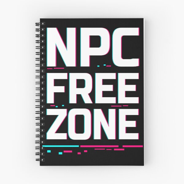 Item preview, NPC Free Zone – Glitch Typography Cyberpunk  designed and sold by Rebel Animal.