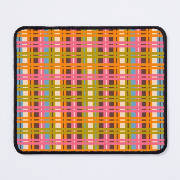 Item preview, Eclectic Colorful Woven Stripes Retro Contemporary Pattern in Brown Lime Pink Orange Blue designed and sold by kierkegaard.