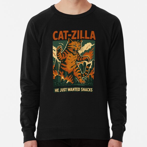 Item preview, CATZILLA - Rampaging Giant Cat – Funny Retro Monster Parody Design designed and sold by Red Fox Design.