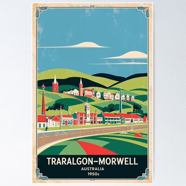 Item preview, Traralgon Morwell Australia Vintage Travel Tourism designed and sold by TravelersGems.