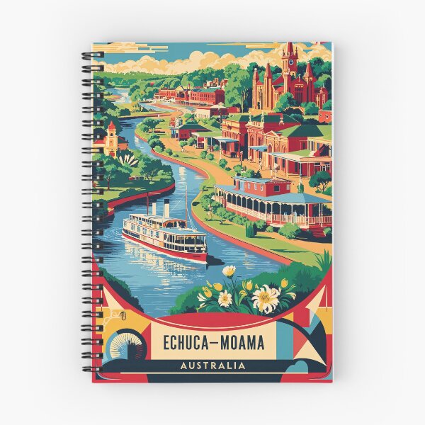 Item preview, Echuca Moama Australia Vintage Travel Tourism designed and sold by TravelersGems.