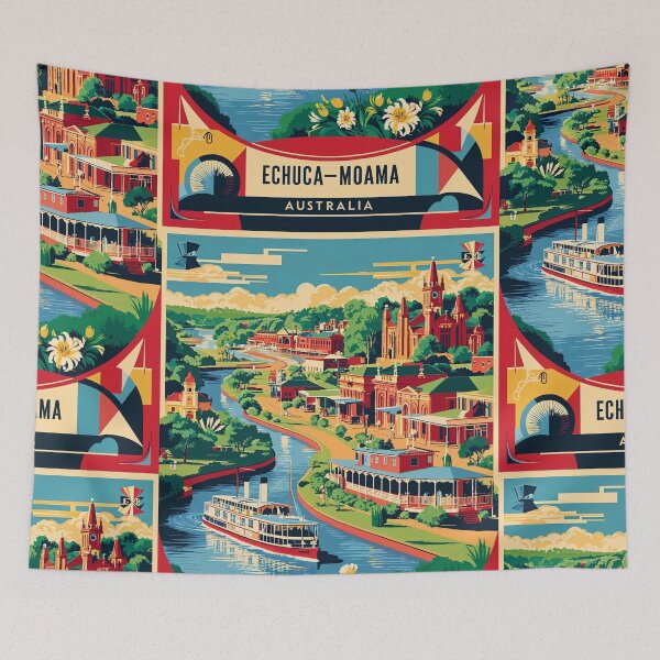 Item preview, Echuca Moama Australia Vintage Travel Tourism designed and sold by TravelersGems.