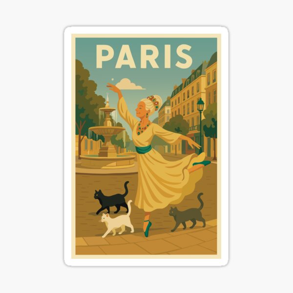 Item preview, The Great Love Guru Adeline L'Amour Vintage Paris Travel Poster designed and sold by Emma Wilde.