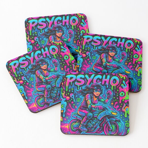 Item preview, Cyber Psycho – Neon Monster Biker Art designed and sold by Thaivi Design.