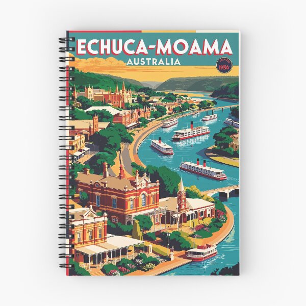 Item preview, Echuca Moama Australia Vintage Travel Tourism designed and sold by TravelersGems.