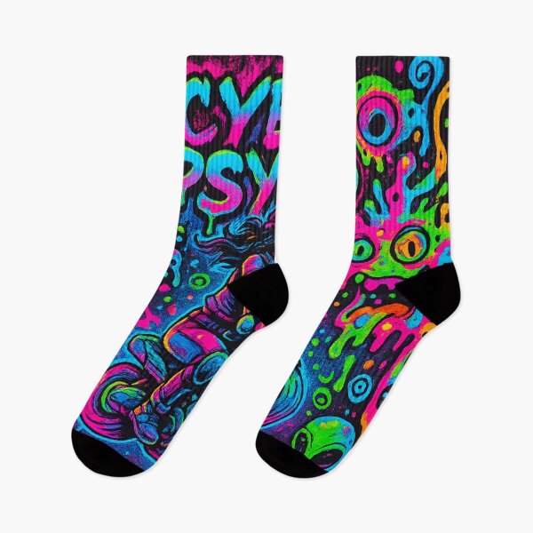Item preview, Cyber Psycho – Neon Monster Biker Art designed and sold by Thaivi Design.