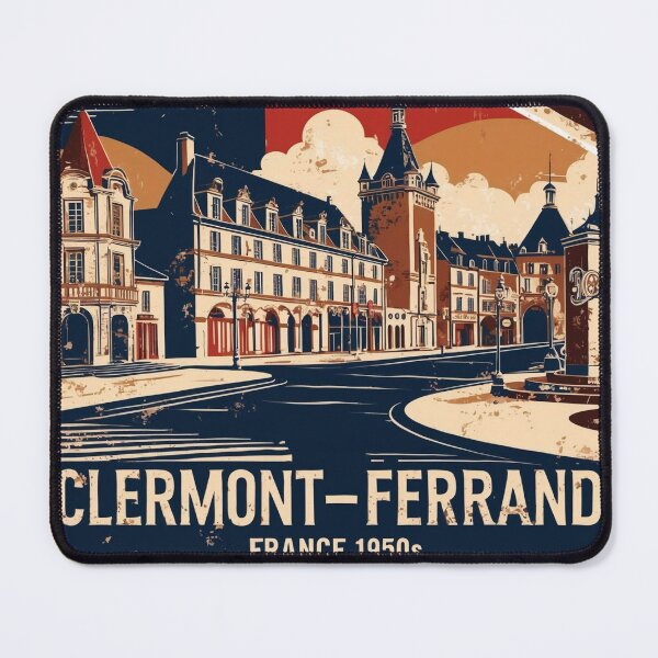 Item preview, Clermont Ferrand France 1950s Vintage Travel Tourism designed and sold by TravelersGems.