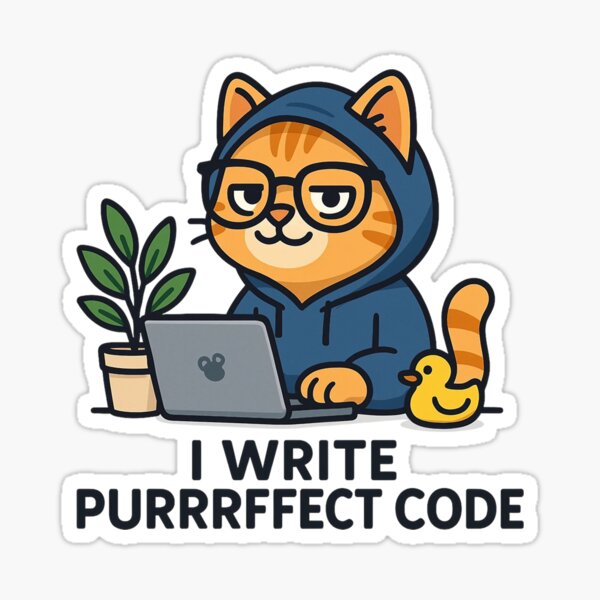 Item preview, Cat Developer - I Write Purrrffect Code designed and sold by taste-with-it.