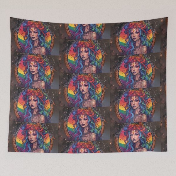 Item preview, Copy of Rainbow Goddess in Galaxy – Cosmic Feminine Power Art designed and sold by Liliths-Closet.