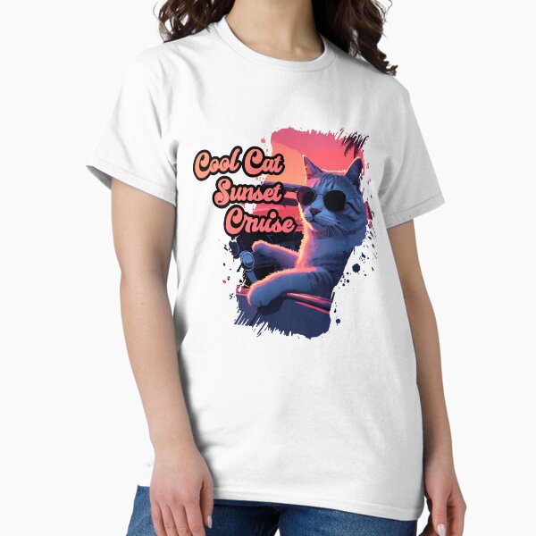 Item preview, Cool Cat Sunset Cruise designed and sold by FiesterArt.