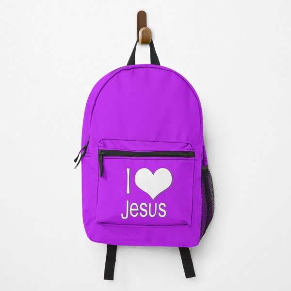 Artikelvorschau, Ich liebe Jesus lila entworfen und verkauft von ZiphGames.
