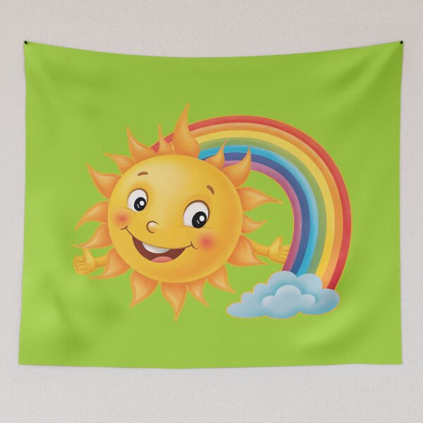 Item preview, cheerful sun with rainbow designed and sold by orthodox-icon.