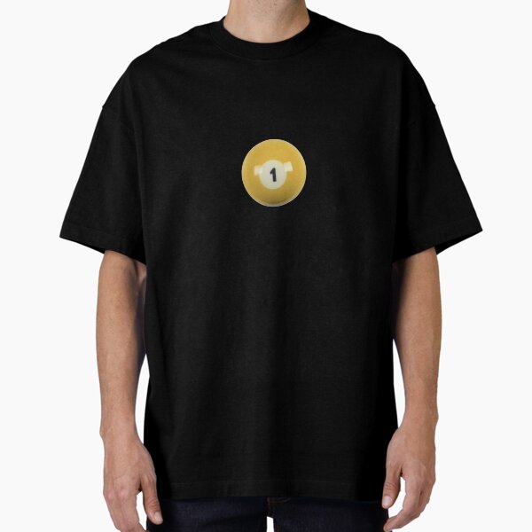 Yellow 1 Billiard Ball Oversized T-Shirt Alwasky