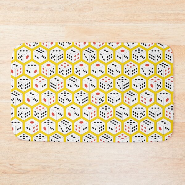 Item preview, Isometric Asian Dice Pattern Yellow Background designed and sold by chrysalistw.