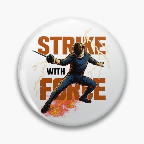 Item preview, Strike with Force – Electric Fencing Warrior Art designed and sold by JenniferCreaArte .