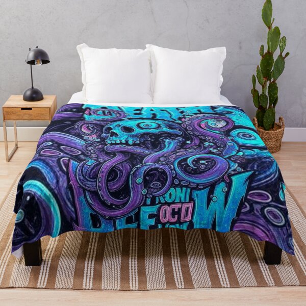Item preview, Death From Below – Neon Skull Octopus Graffiti Art designed and sold by Thaivi Design.