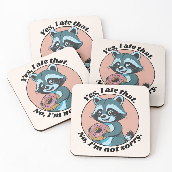 Item preview, Yes, I Ate That – Funny Raccoon with Donut designed and sold by BTN by Roarberry.