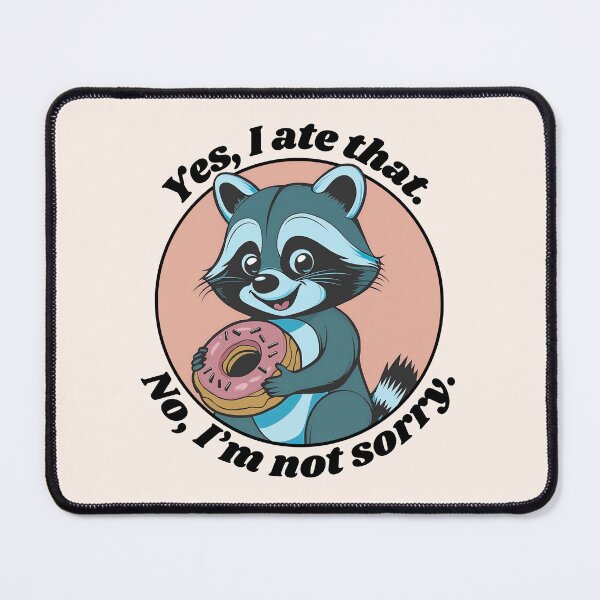 Item preview, Yes, I Ate That – Funny Raccoon with Donut designed and sold by Roarberry.