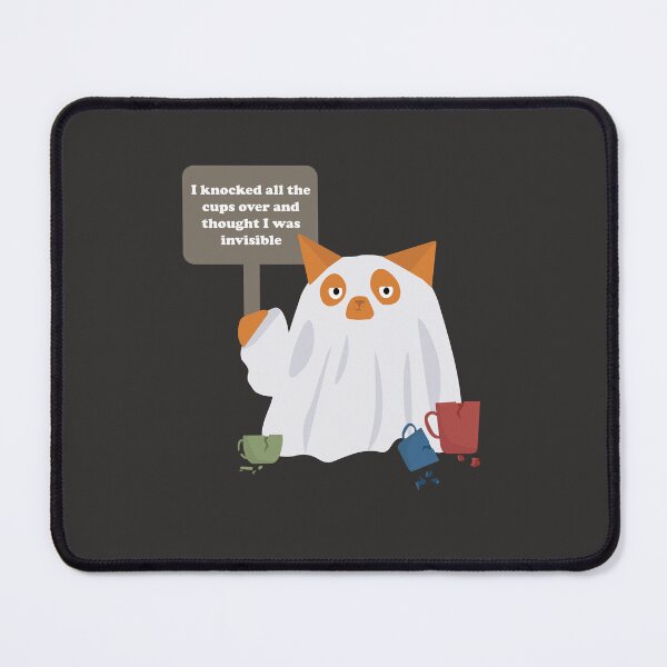 Item preview, Invisible Manace - Grumpy Ghost Cat designed and sold by Arcanedy.