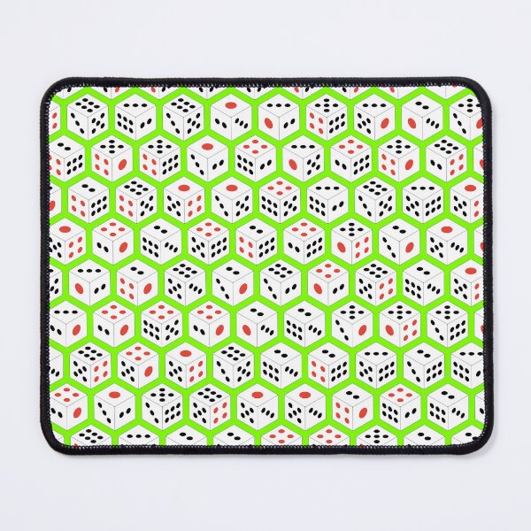 Item preview, Isometric Asian Dice Pattern Green Background designed and sold by chrysalistw.