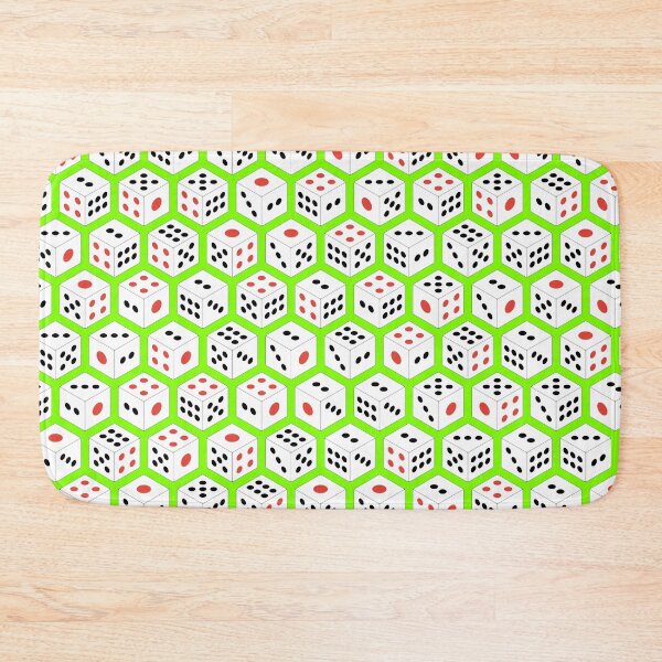 Item preview, Isometric Asian Dice Pattern Green Background designed and sold by chrysalistw.