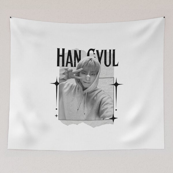 Item preview, Hangyul of POLARIX  Black & White Kpop Art Scrapbook Collage  designed and sold by HELL0WBELLO.