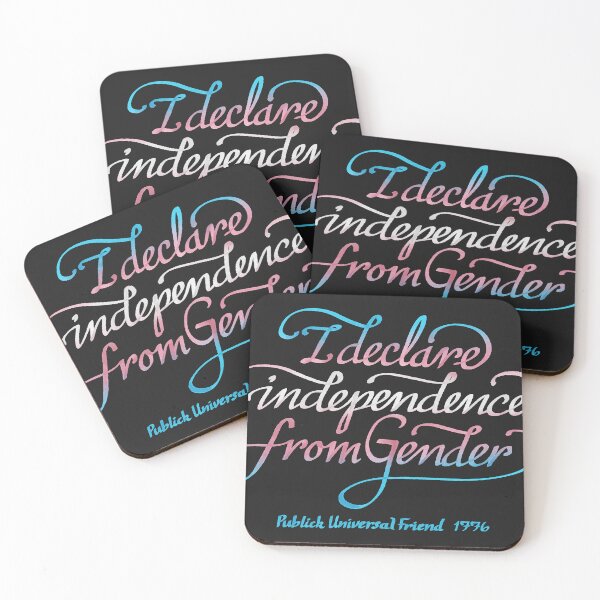 Item preview, I Declare Independence From Gender (Trans flag colors) designed and sold by aparadoxinflux.