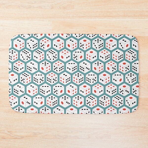 Item preview, Isometric Asian Dice Pattern Blue Background designed and sold by chrysalistw.