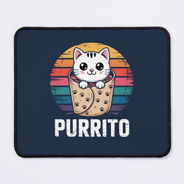 Item preview, Purrito Cat Design – Cute Retro Cat Wrapped Like a Burrito designed and sold by Opalook.