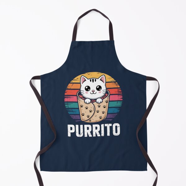 Item preview, Purrito Cat Design – Cute Retro Cat Wrapped Like a Burrito designed and sold by Opalook.