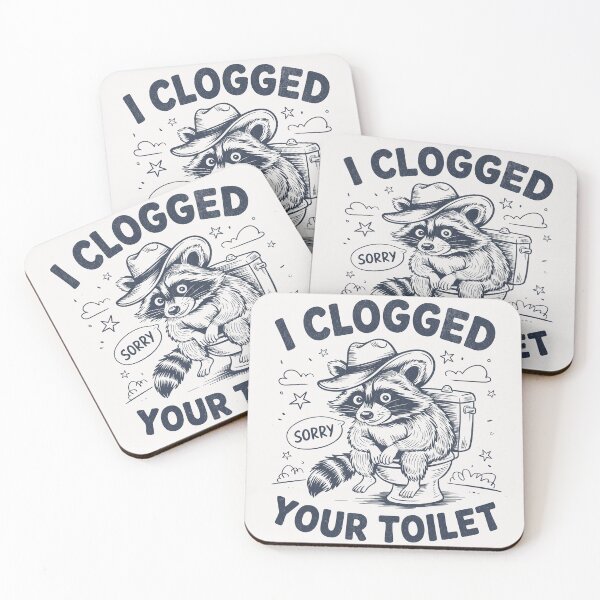 Item preview, Clogged Your Toilet Feral Western Raccoon designed and sold by BeansterNL.