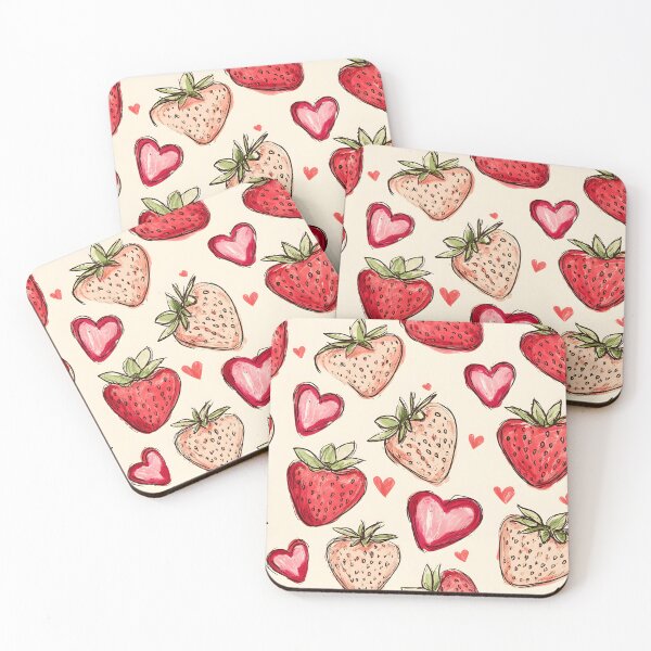 Item preview, Cute red and pink strawberries- cottagecore coquette pinterest aesthetic fruits berries  designed and sold by cocomelon168.