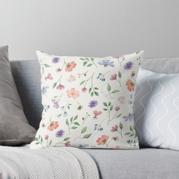 Item preview, White colorful floral seamless pattern- cute vintage cottagecore pinterest aesthetic floral garden  designed and sold by cocomelon28.