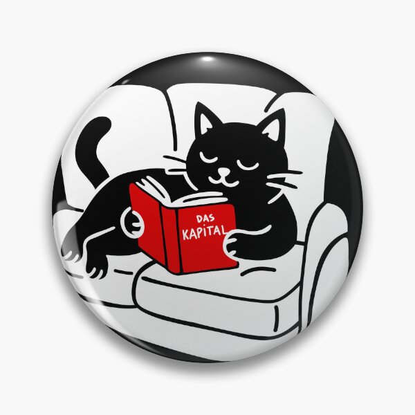 Item preview, Cat Reading Das Kapital designed and sold by byebyesally.