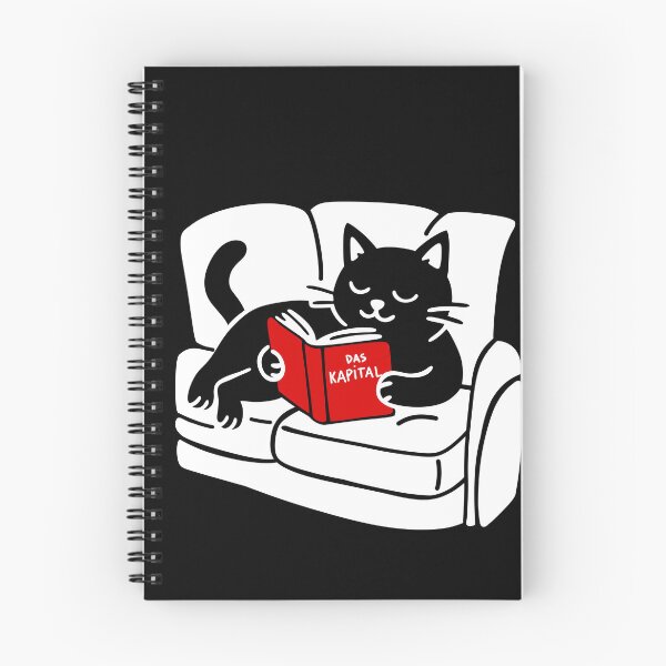 Item preview, Cat Reading Das Kapital designed and sold by byebyesally.
