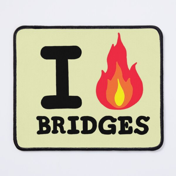 Item preview, hand drawn i burn bridges print designed and sold by miss madison creates.